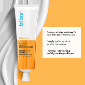 Bliss close-up cream texture highlighting smooth hydration and glow