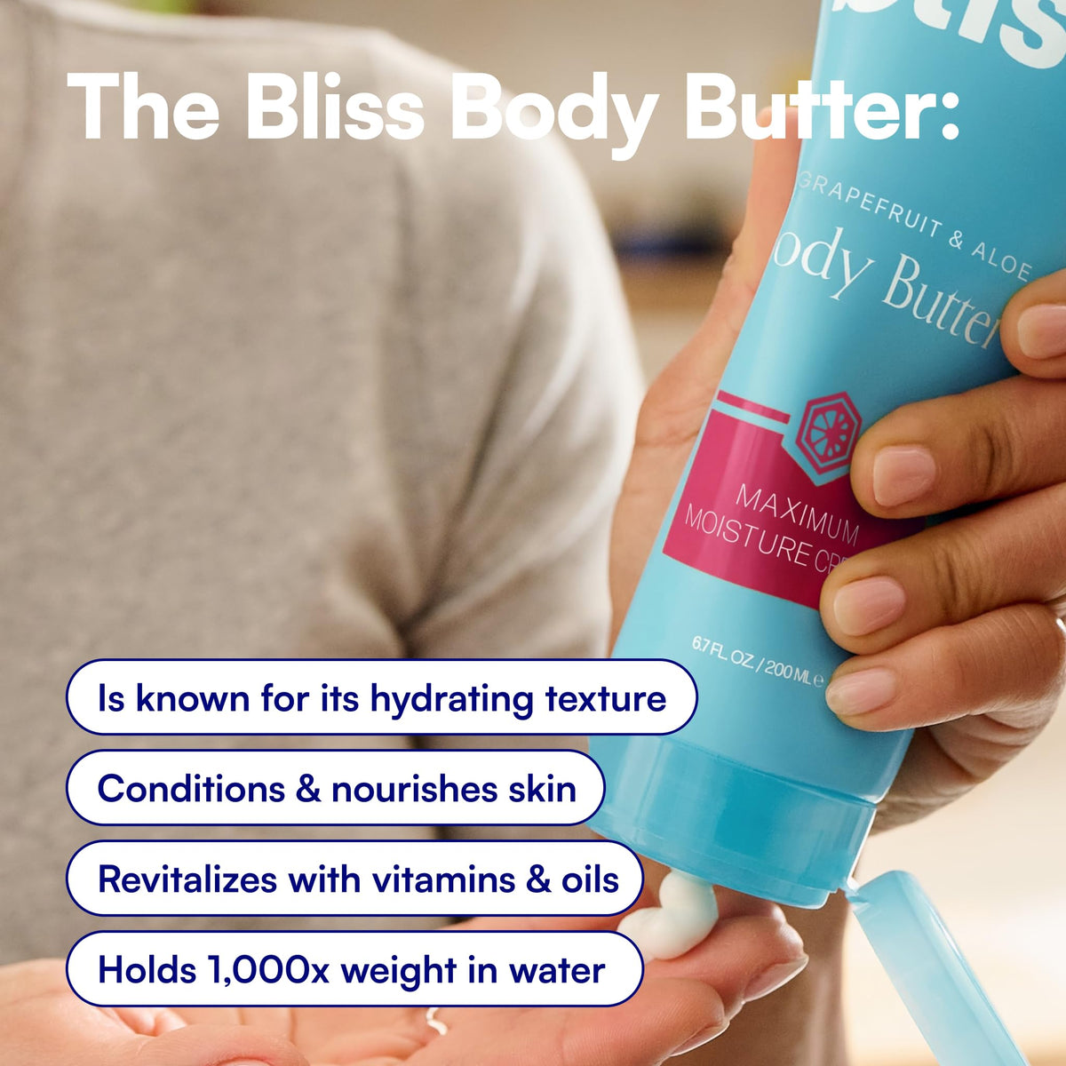 Bliss jar with ingredients flatlay highlighting natural formulation benefit