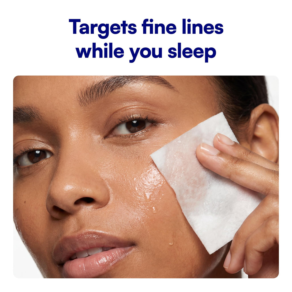 Bliss pad close-up texture soaked with glycolic solution for even exfoliation
