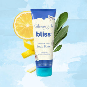 Bliss label close-up showing Lemon & Sage scent and spa-quality formulation