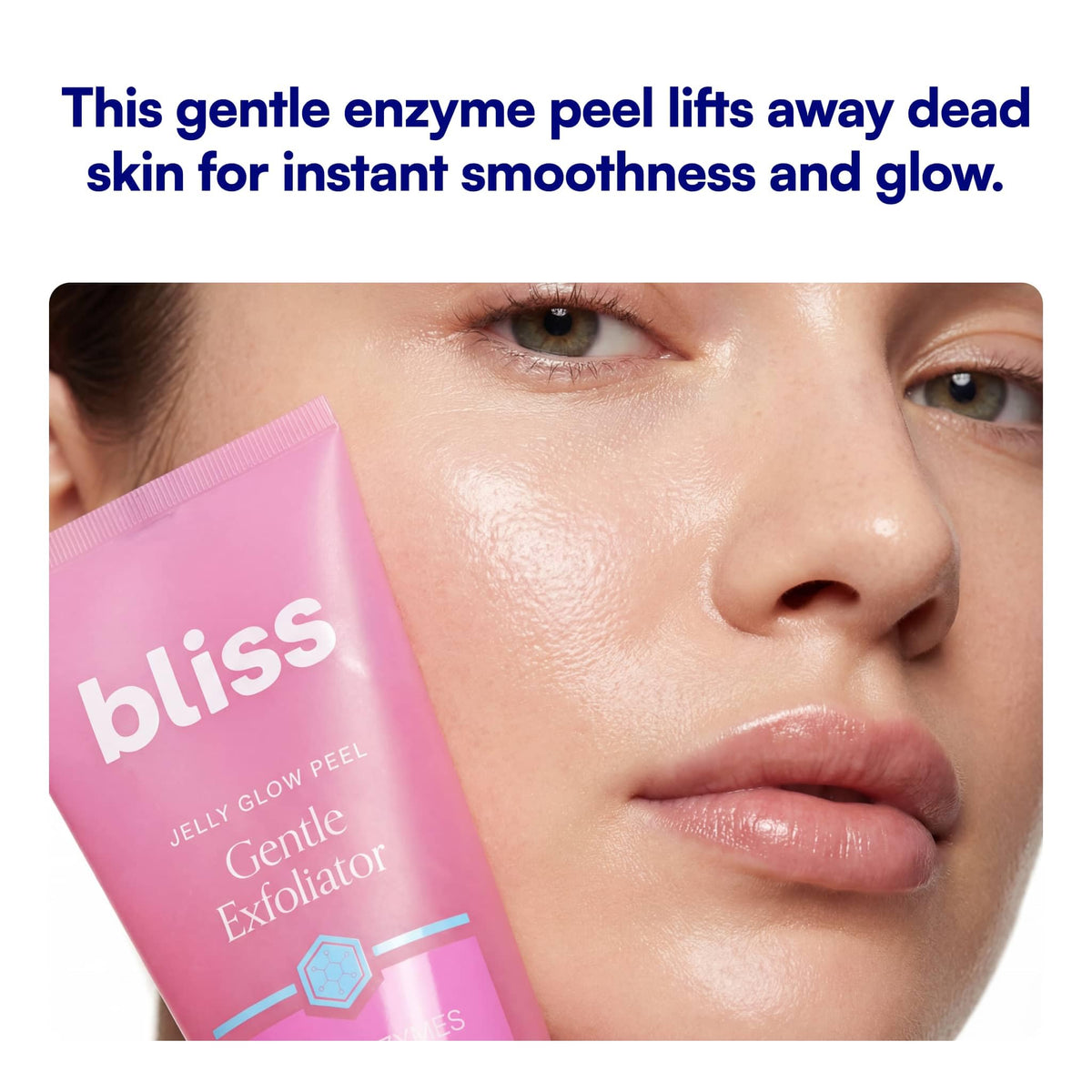 Bliss gel texture close-up highlighting jelly consistency and gentle feel