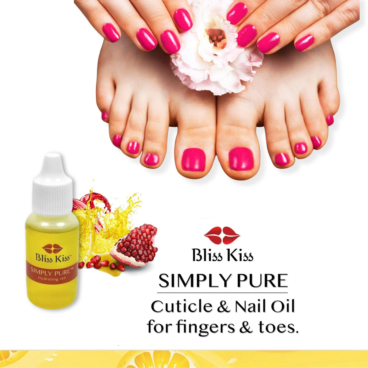 Bliss Kiss application on cuticle demonstrating targeted hydration and reduced peeling