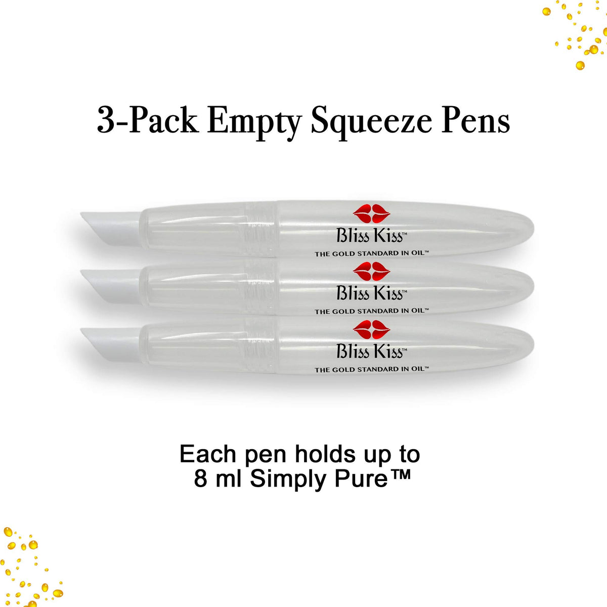 Bliss Kiss empty pen opened for refill showing convenient reservoir access