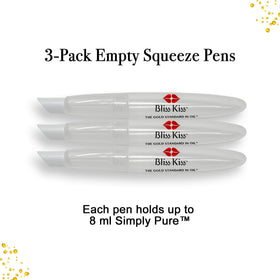 Bliss Kiss empty pen opened for refill showing convenient reservoir access