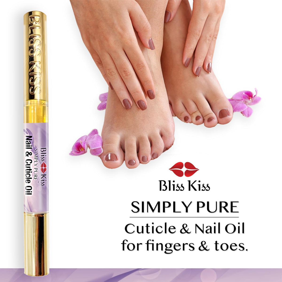 Bliss Kiss four pens arranged in a pouch for easy storage and on-the-go routine