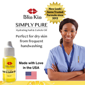 Bliss Kiss oil texture pool displaying lightweight, non-greasy formula that absorbs quickly