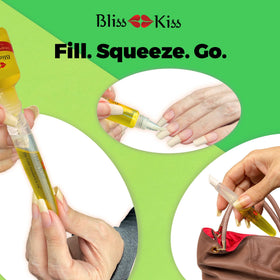 Bliss Kiss pen held in hand demonstrating comfortable squeeze and control