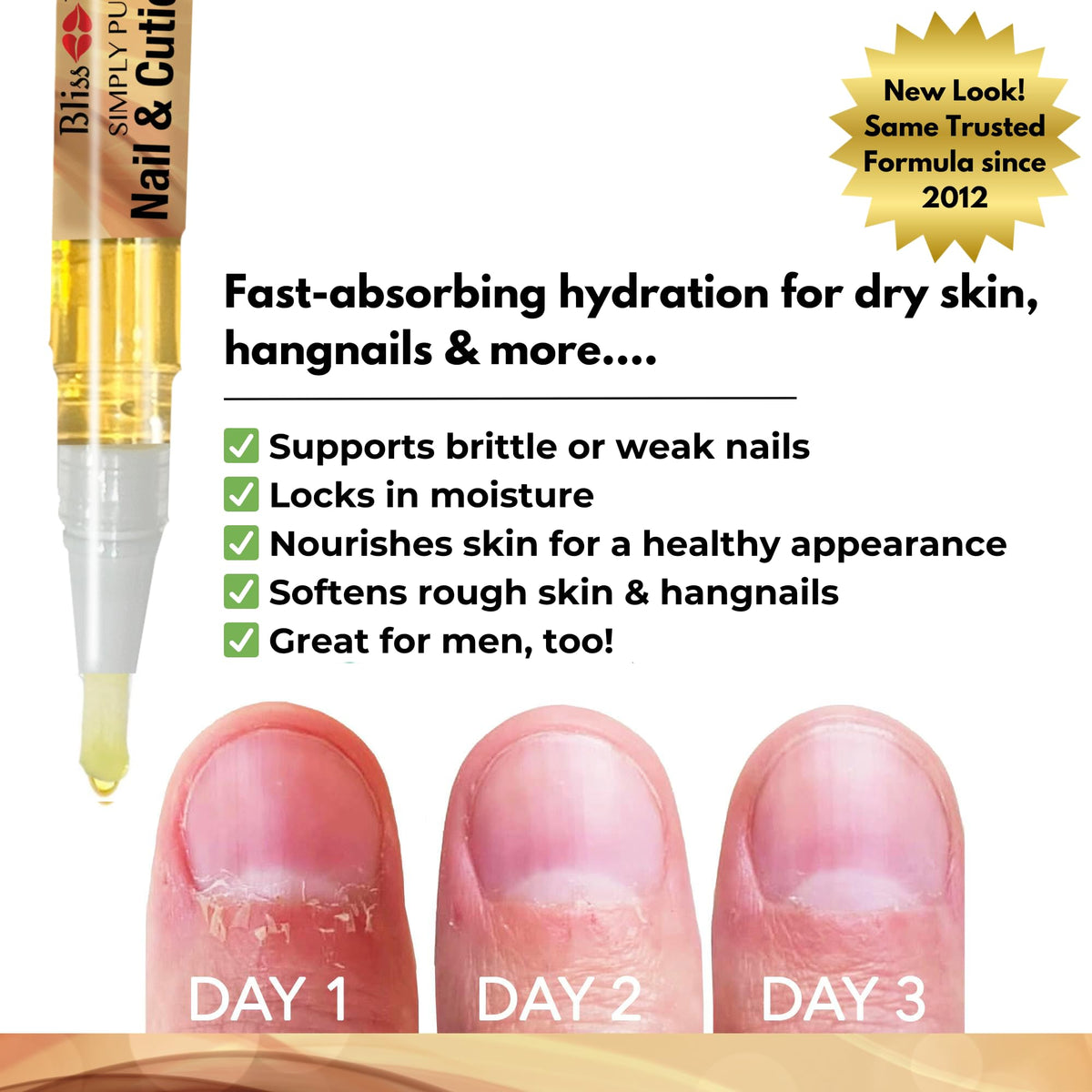 Bliss Kiss pen applicator close-up highlighting precise tip for mess-free application