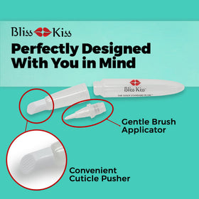 Bliss Kiss pens beside a ruler showing compact size for travel and storage