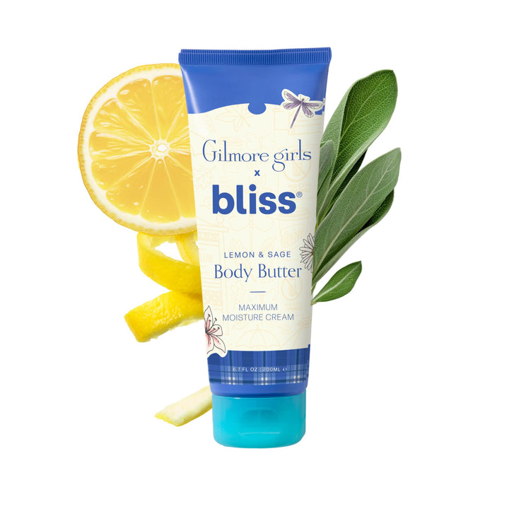 Bliss front jar showing lemon and sage label and moisturizing benefit