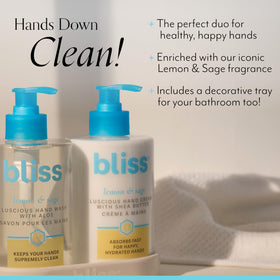 Bliss decorative tray displaying hand wash and hand cream for neat organization