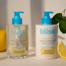 Bliss duo in bathroom lifestyle scene adding style and fresh scent benefit