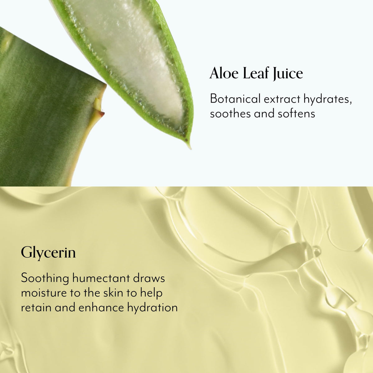 Close-up of Bliss label and pump showing ingredient list and easy-dispense design for convenient use