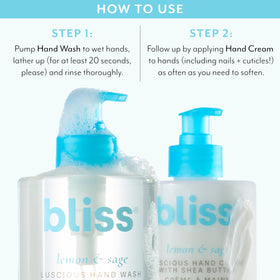 Bliss hand wash foam texture illustrating gentle, moisturizing lather