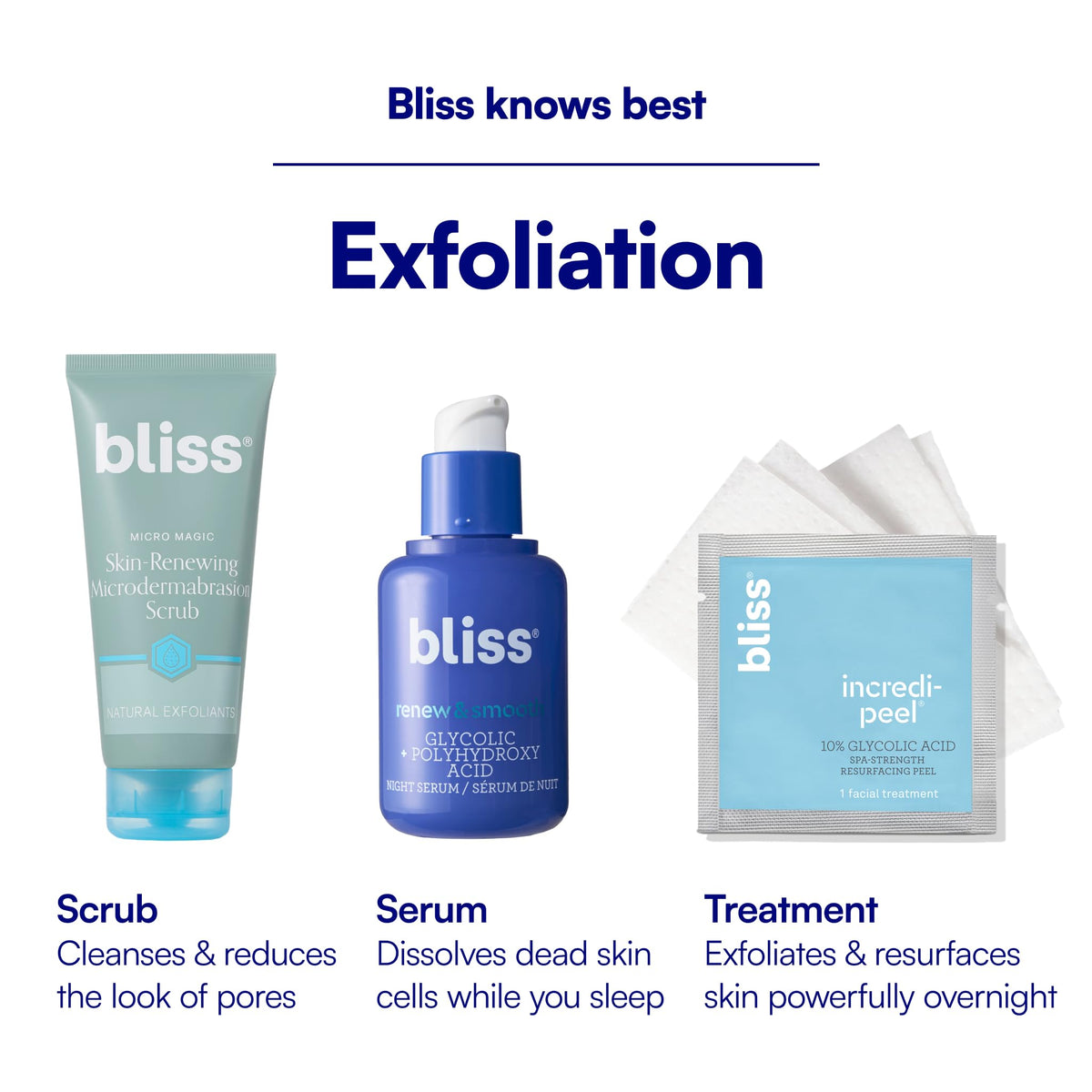Bliss open tube displaying creamy scrub and visible pumice particles