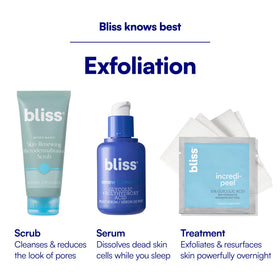 Bliss open tube displaying creamy scrub and visible pumice particles