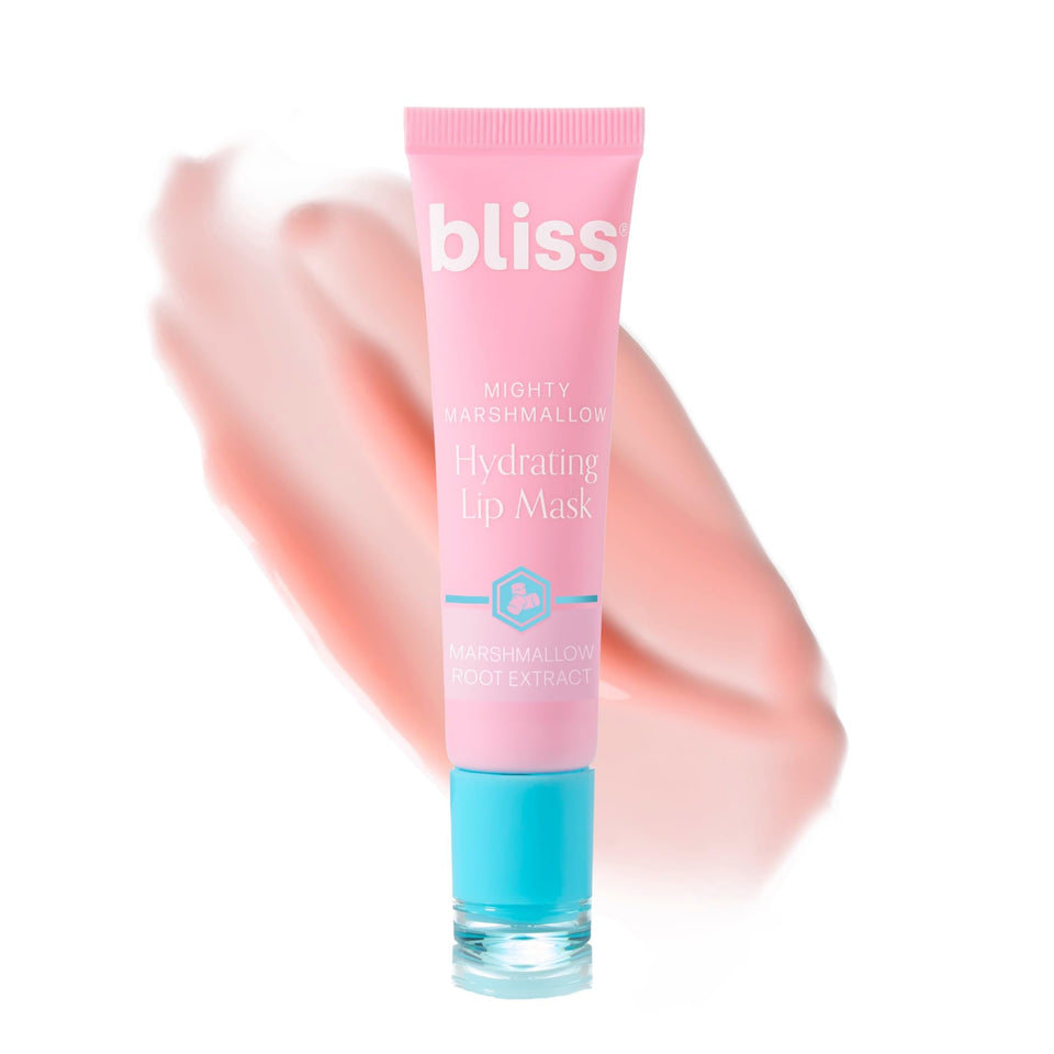 Bliss Mighty Marshmallow front tube showing packaging and instant moisture benefit