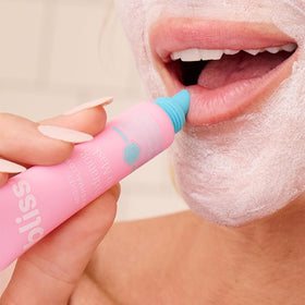 Bliss Mighty Marshmallow label detail emphasizing ingredient transparency and benefit