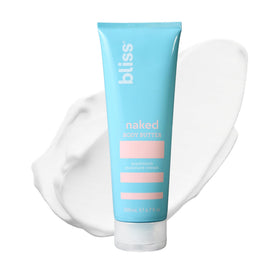 Bliss jar front view showing unscented body butter benefits