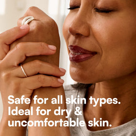 Bliss jar on a bathroom shelf showing daily use convenience