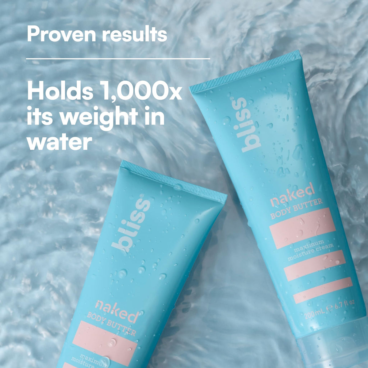 Bliss open jar texture closeup showing thick moisturizing cream