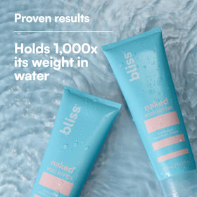 Bliss open jar texture closeup showing thick moisturizing cream