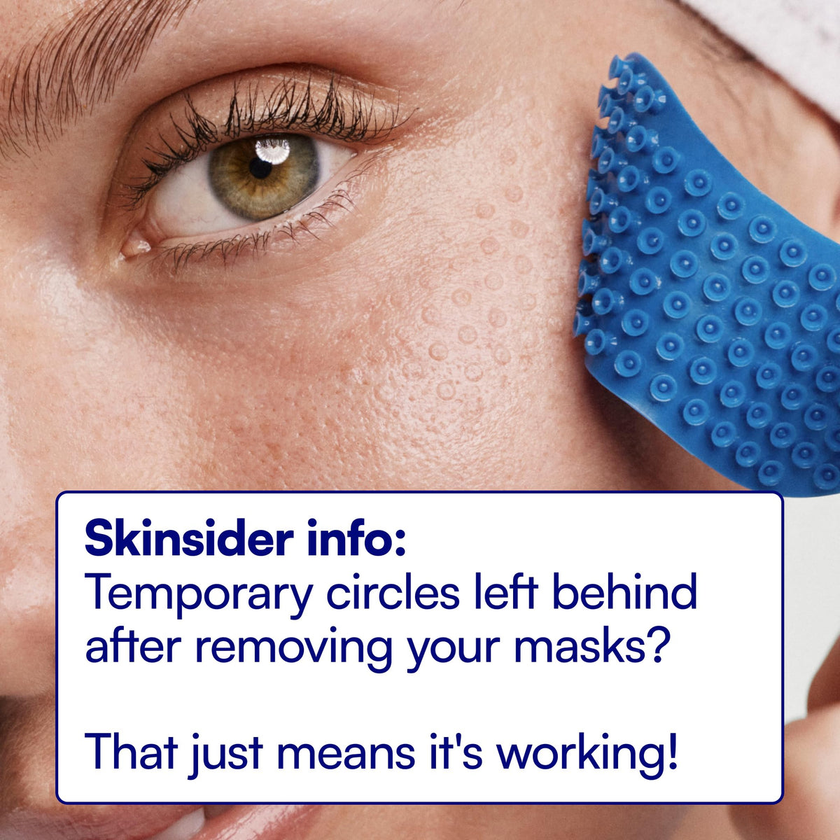 Bliss in-use scene with person wearing masks for a quick refresh