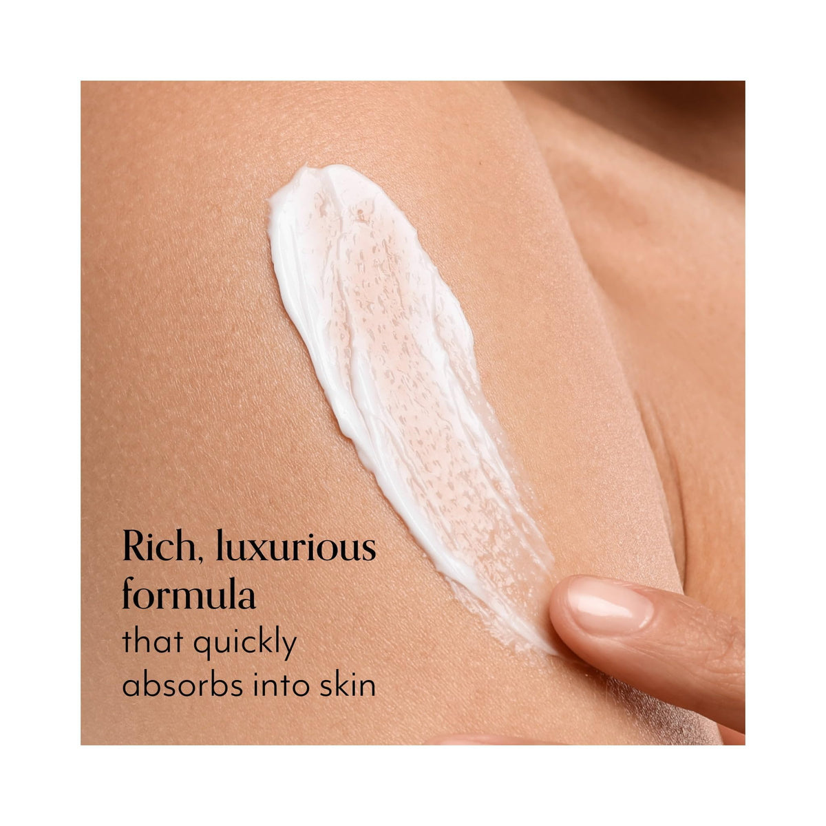 Bliss cream being applied to hands, illustrating fast-absorbing hydration benefit