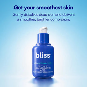 Bliss close-up of serum drops showing smooth texture and quick absorption