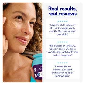 Bliss product label close-up showing PREVENT-4 complex and ingredient clarity