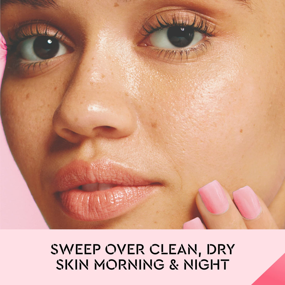 Bliss pump dispensing toner into hand showing convenient application benefit
