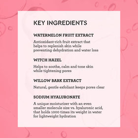 Bliss texture close-up displaying lightweight watery formula and quick absorption benefit