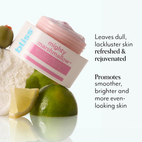 Bliss whipped mask texture close-up showcasing airy mousse and hydration