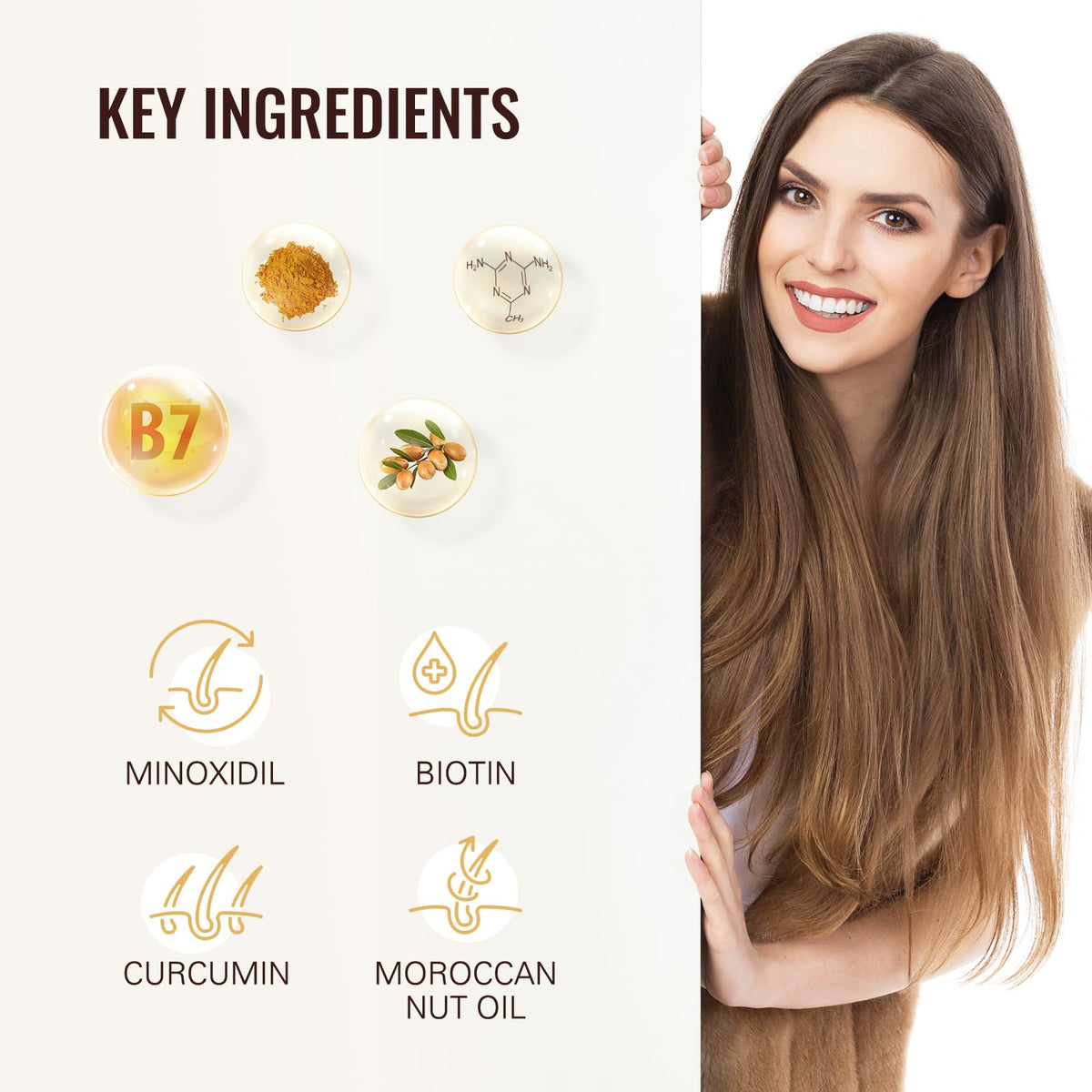 BLISSMATE applied to scalp demonstrating targeted thinning support
