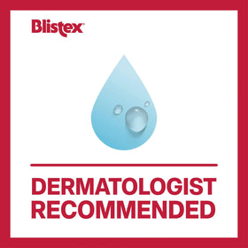 Blistex applying balm to lips demonstrating instant comfort benefit