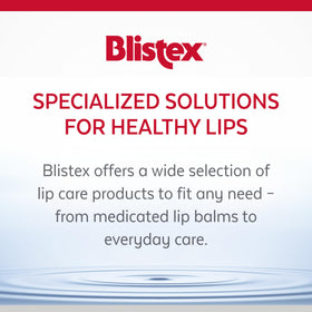 Blistex applying balm on lips demonstrating smoother, softer look