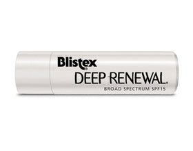 Blistex Deep Renewal open stick close-up showing creamy texture and smooth glide