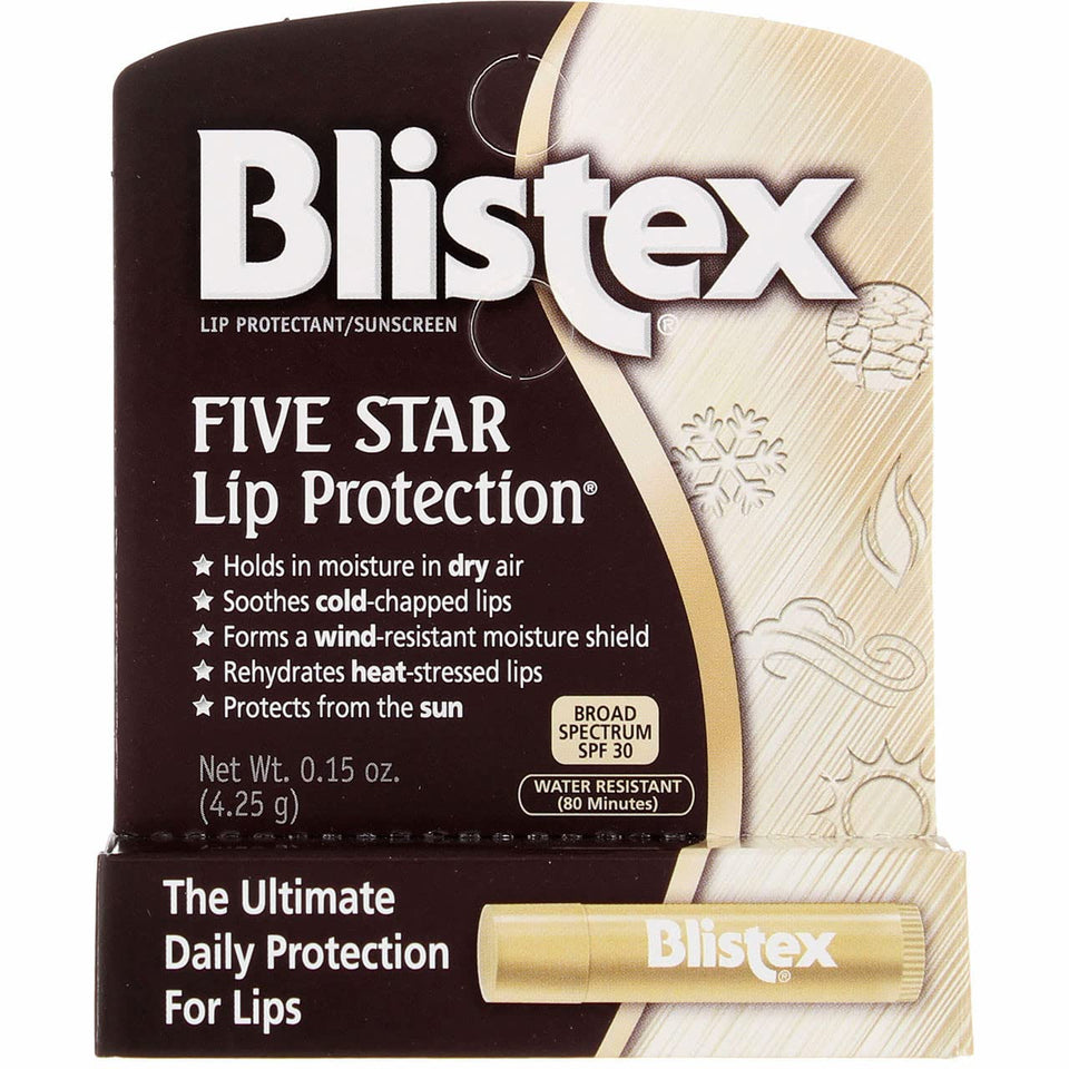 blistex front packaging showing SPF 30 protection and multipack convenience