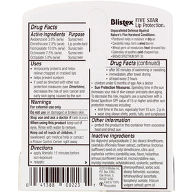 blistex open cap revealing balm tip ready to apply for quick moisture