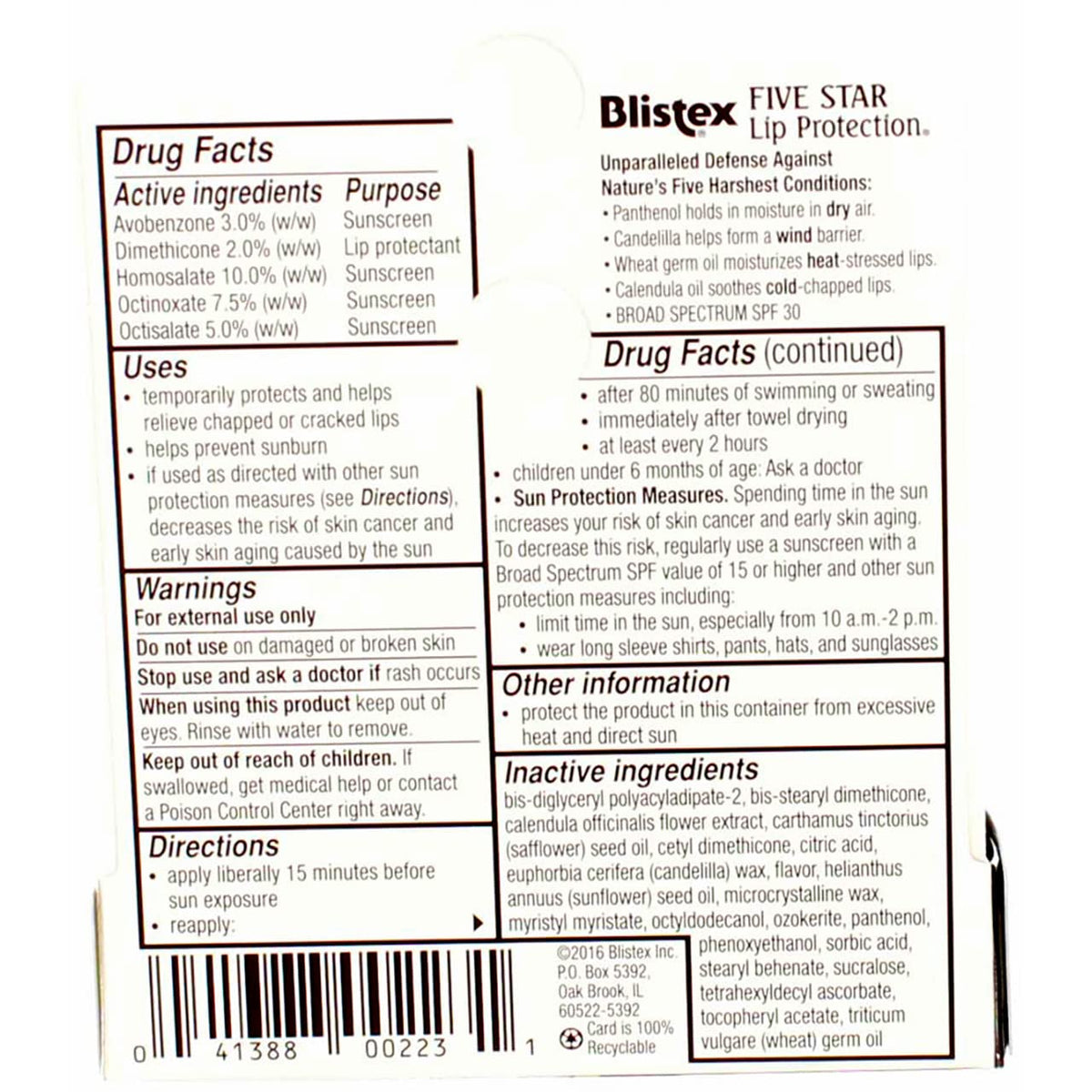 blistex texture swatch close-up showing smooth non-greasy balm finish