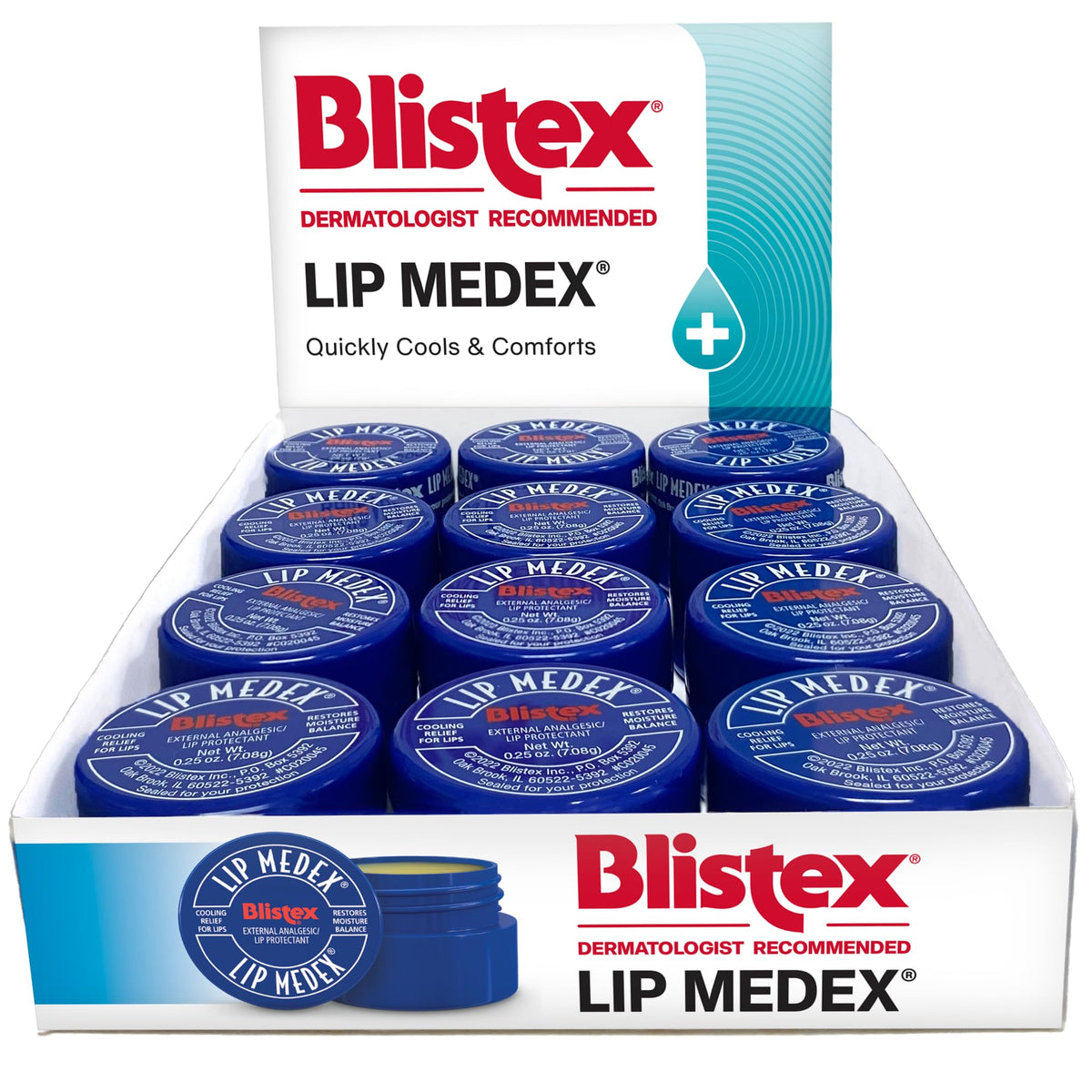 Blistex being applied to lips demonstrating immediate cooling and soothing