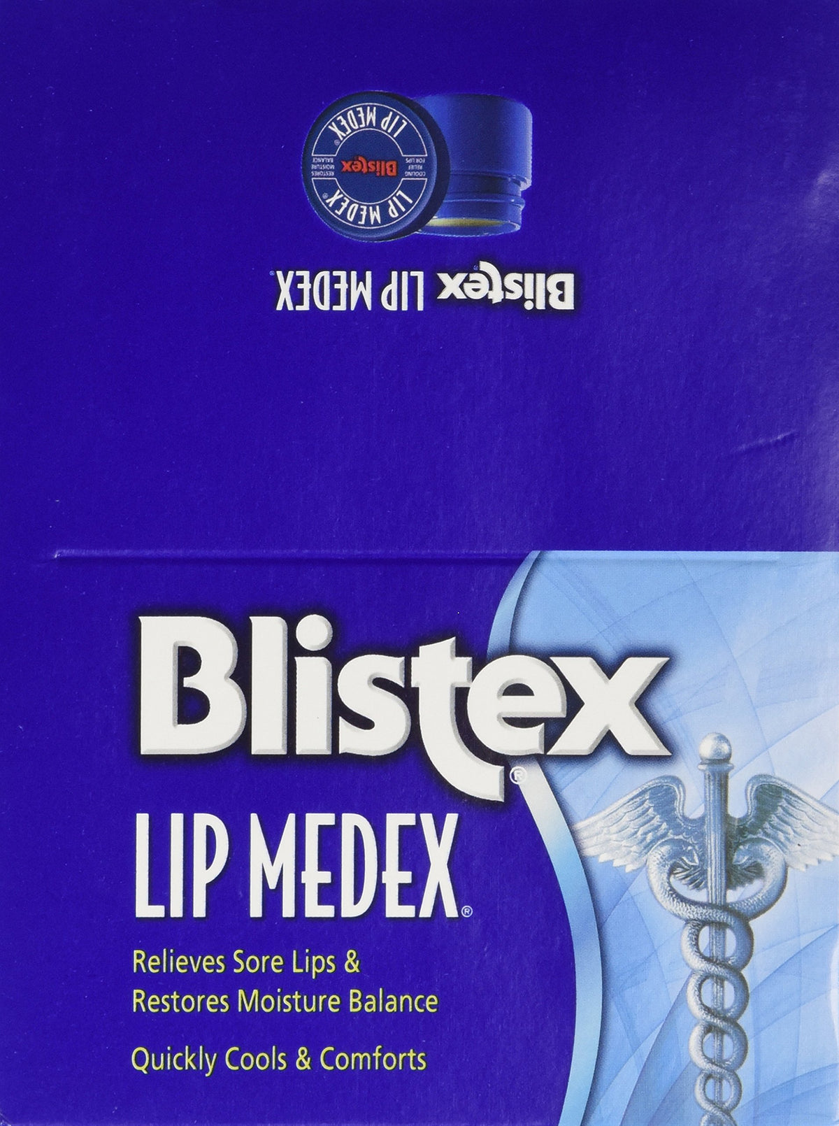 Applying Blistex Lip Medex to lips demonstrating quick soothing and cooling