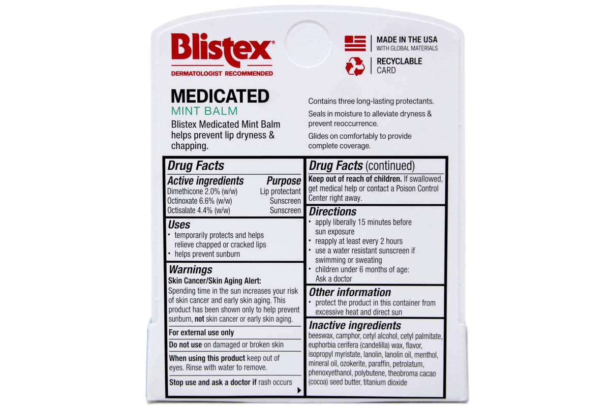 Blistex pack-of-12 stacked layout showing value and multiple-use convenience