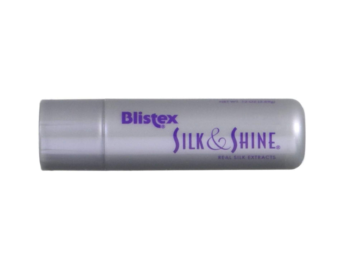 Blistex Silk & Shine lifestyle on bag illustrating easy carry and on-the-go touch-up benefit