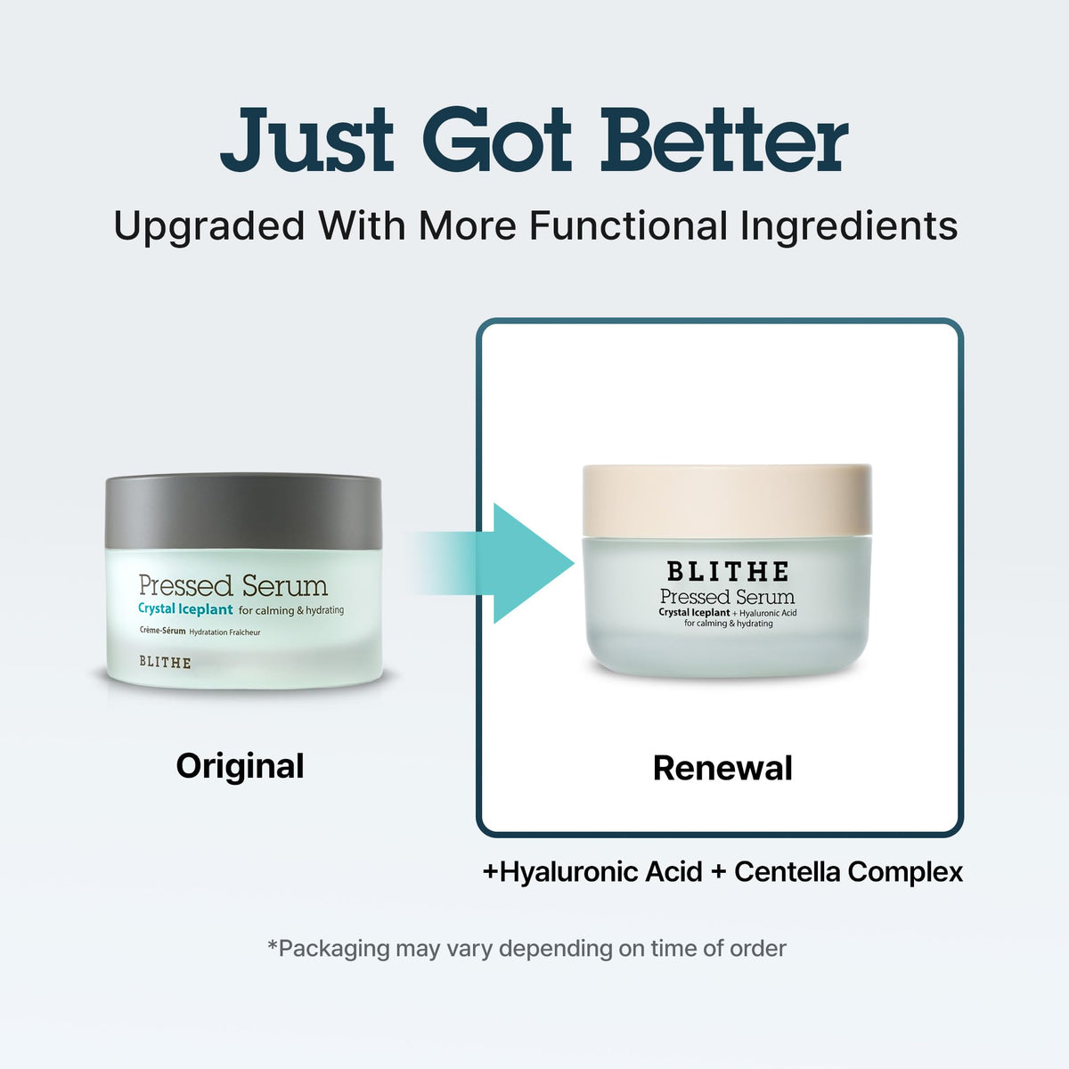 BLITHE open lid showing cool aqua gel texture for fast absorption
