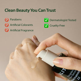 BLITHE ingredient label highlighting 22% niacinamide and pore actives