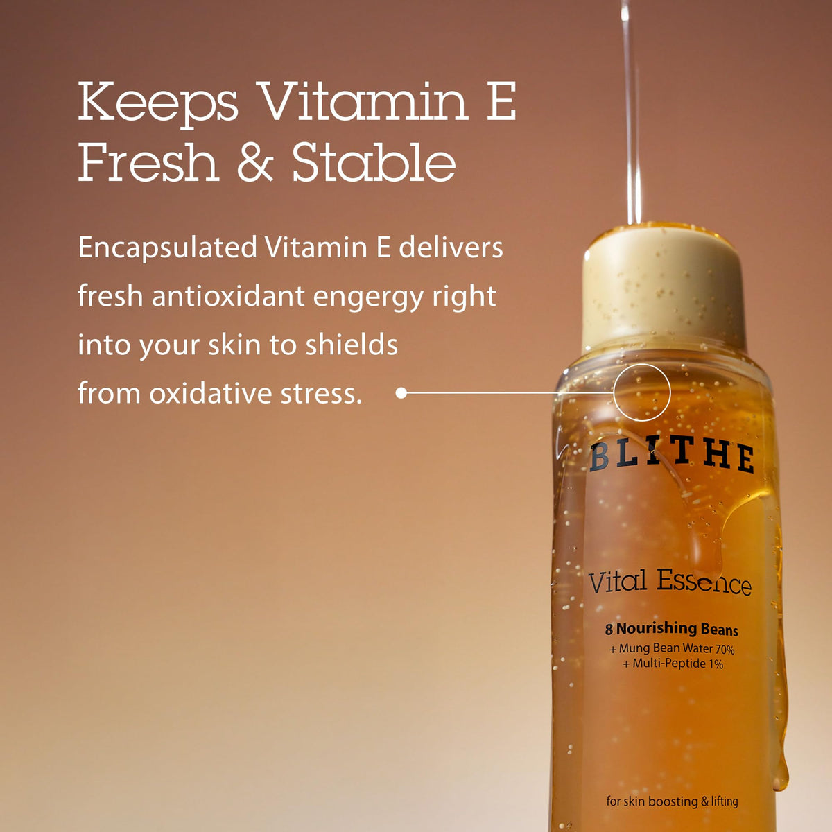 BLITHE fermented argan and olive oil close-up showing nutrient delivery
