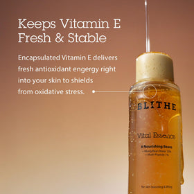 BLITHE fermented argan and olive oil close-up showing nutrient delivery