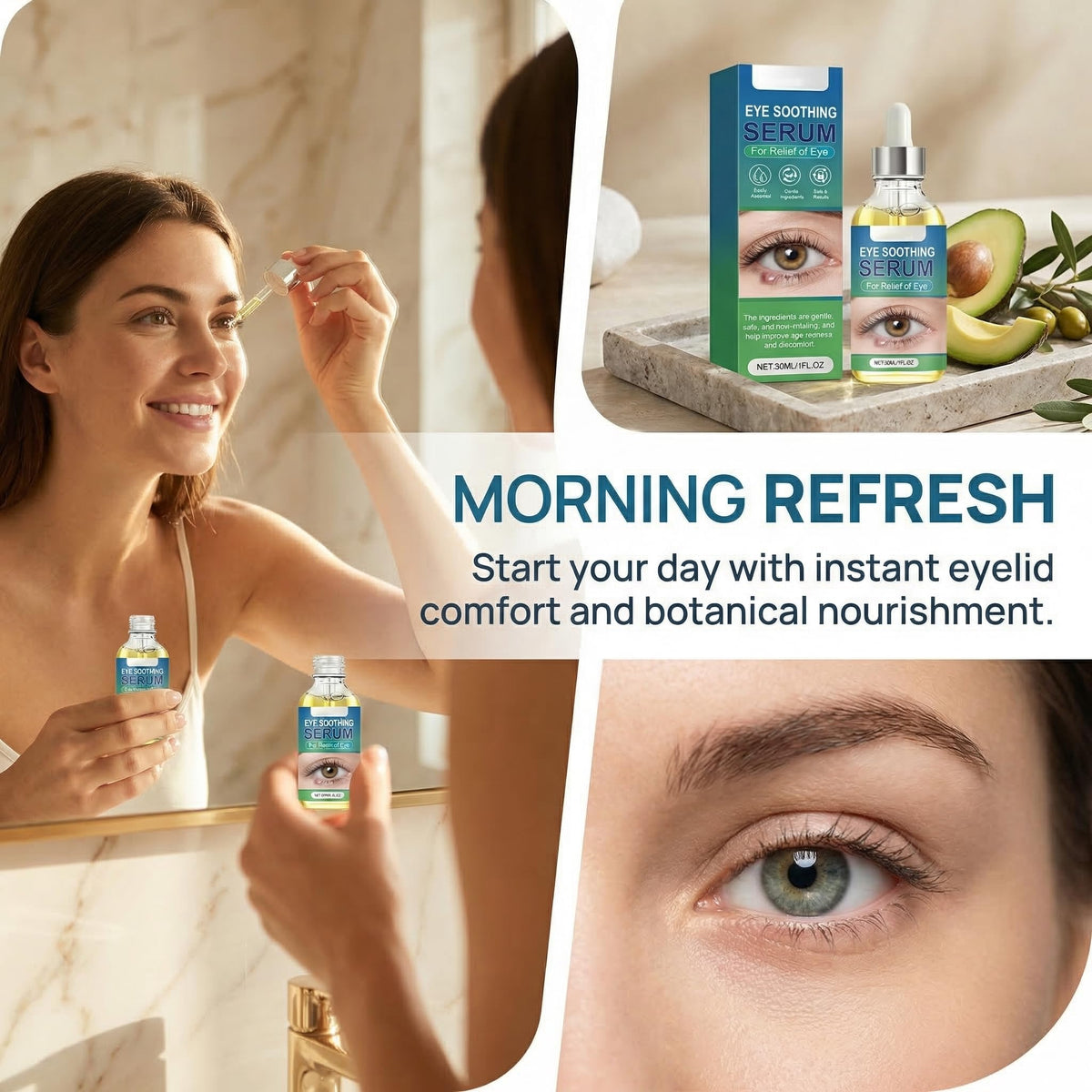 BLMRME pipette dispensing serum showing lightweight texture benefit
