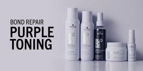 BlondMe after-treatment bright blonde result showing cool, vibrant, strengthened hair